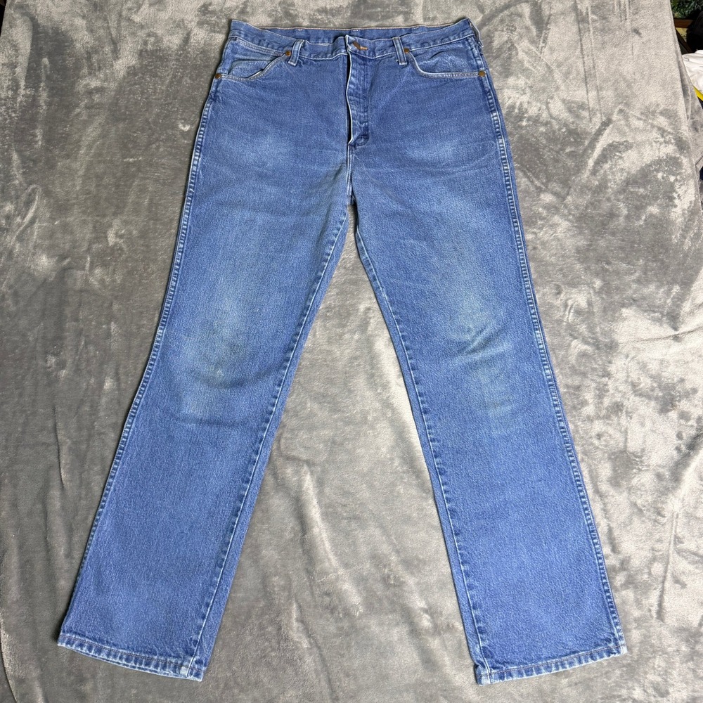 Wrangler VTG Cowboy Cut Slim Fit Jeans Mens‎ 36x32 Blue Denim Made in USA